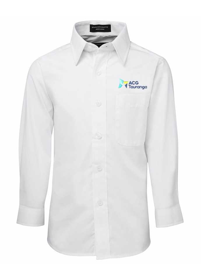 ACG Tauranga Junior Long Sleeve Shirt White