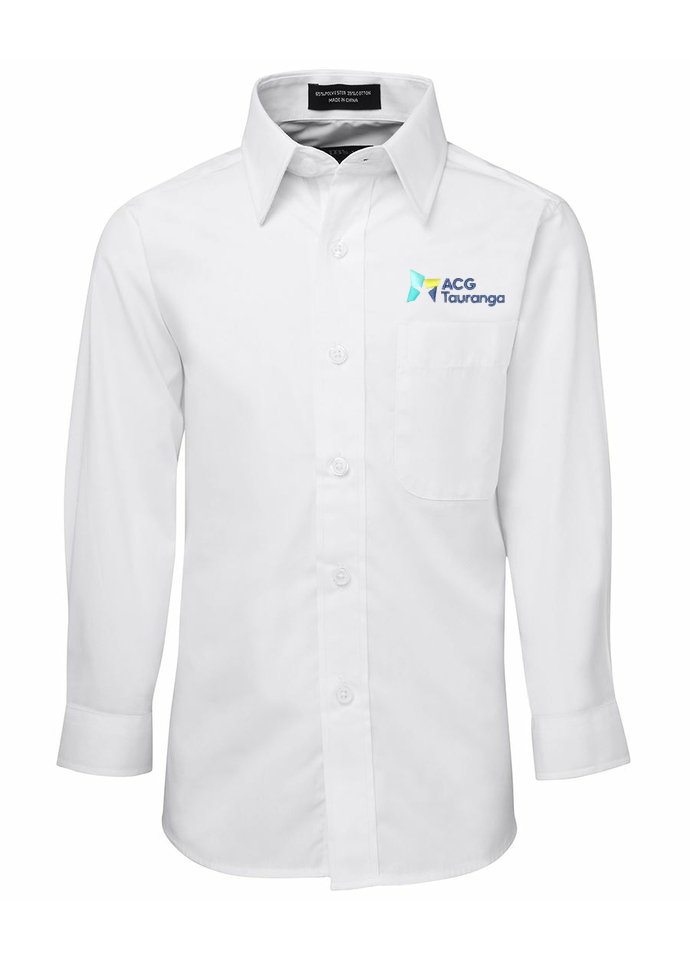 ACG Tauranga Junior Long Sleeve Shirt White | ACG Tauranga